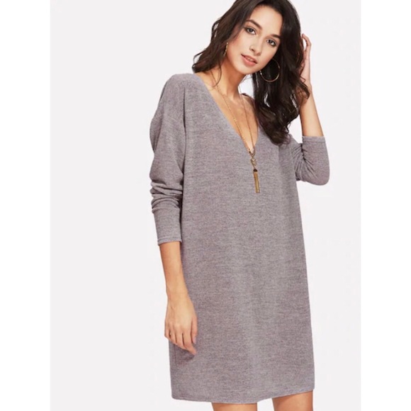 Dresses & Skirts - ✨Drop Shoulder Marled Knit Tee Dress✨